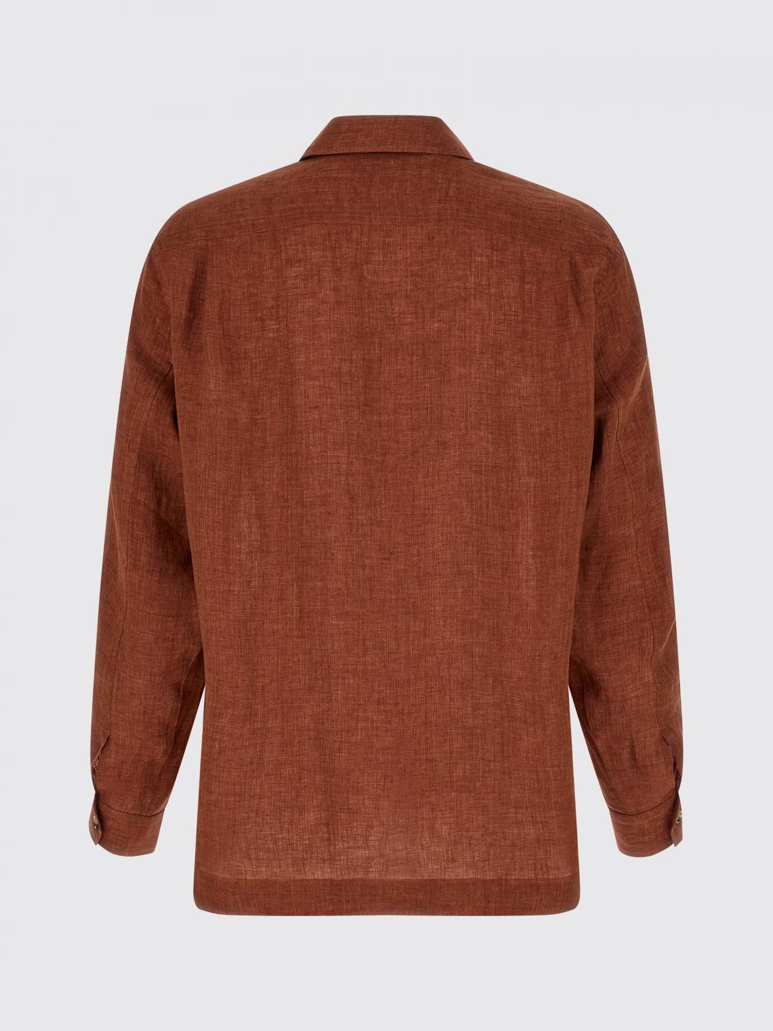 BRUNELLO CUCINELLI HEMD: Leinenhemd Brunello Cucinelli, Rot - Img 3