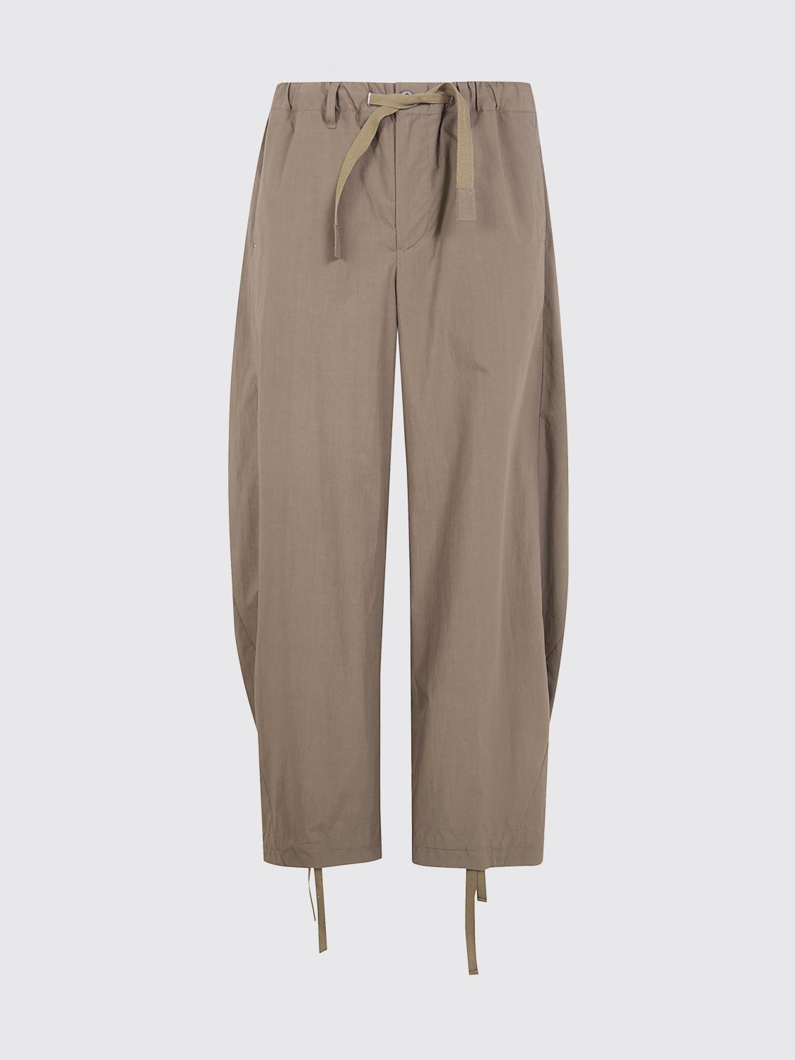 SACAI PANTALON: Pantalon large Sacai en coton avec coulisse, Beige - Img 2