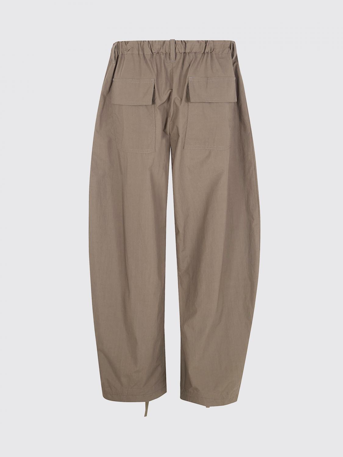 SACAI PANTALON: Pantalon large Sacai en coton avec coulisse, Beige - Img 3