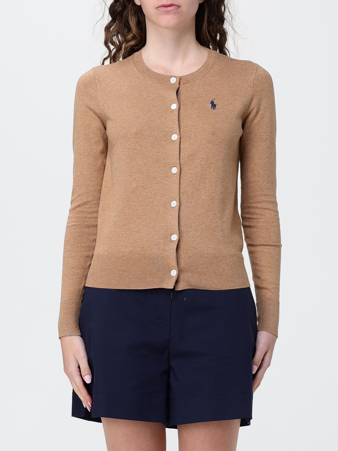 POLO RALPH LAUREN PULLOVER: Rundhals-Cardigan mit Pony-Logo Polo Ralph Lauren, Braun - Img 1