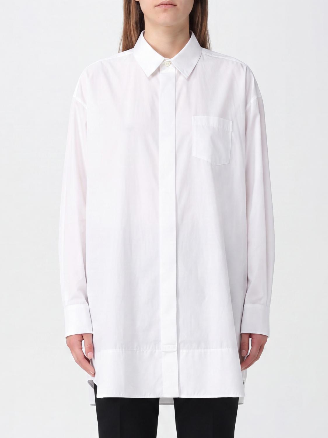 SACAI CAMICIA: Camicia Sacai in misto cotone a righe , Bianco - Img 1