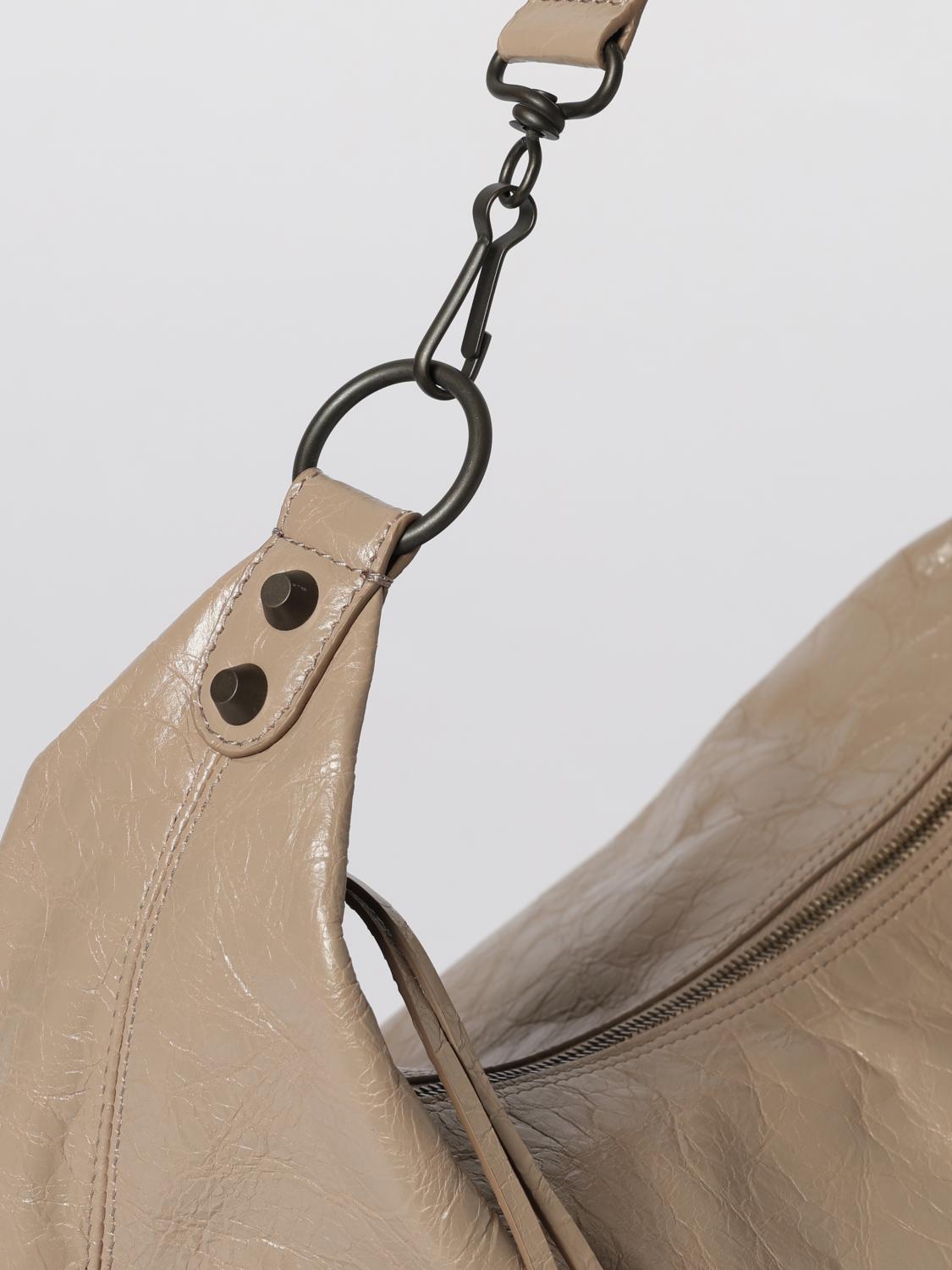 BALENCIAGA BORSA A SPALLA: Borsa Le City Balenciaga in pelle Arena , Beige - Img 4
