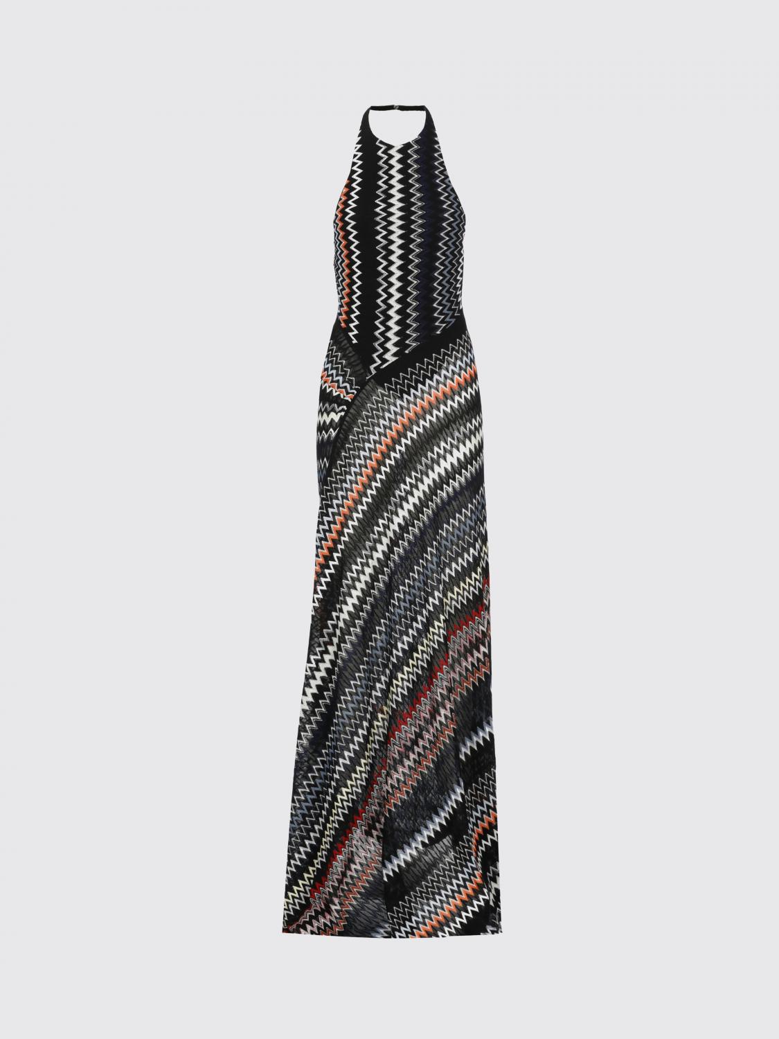 MISSONI ABITO: Abito lungo Missoni in jersey con motivo zig-zag , Marrone - Img 4