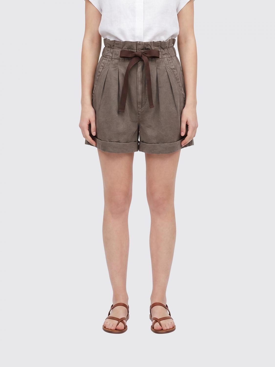 ISABEL MARANT ETOILE JEANS: Pantaloncini Isabel Marant Etoile in denim , Marrone - Img 1