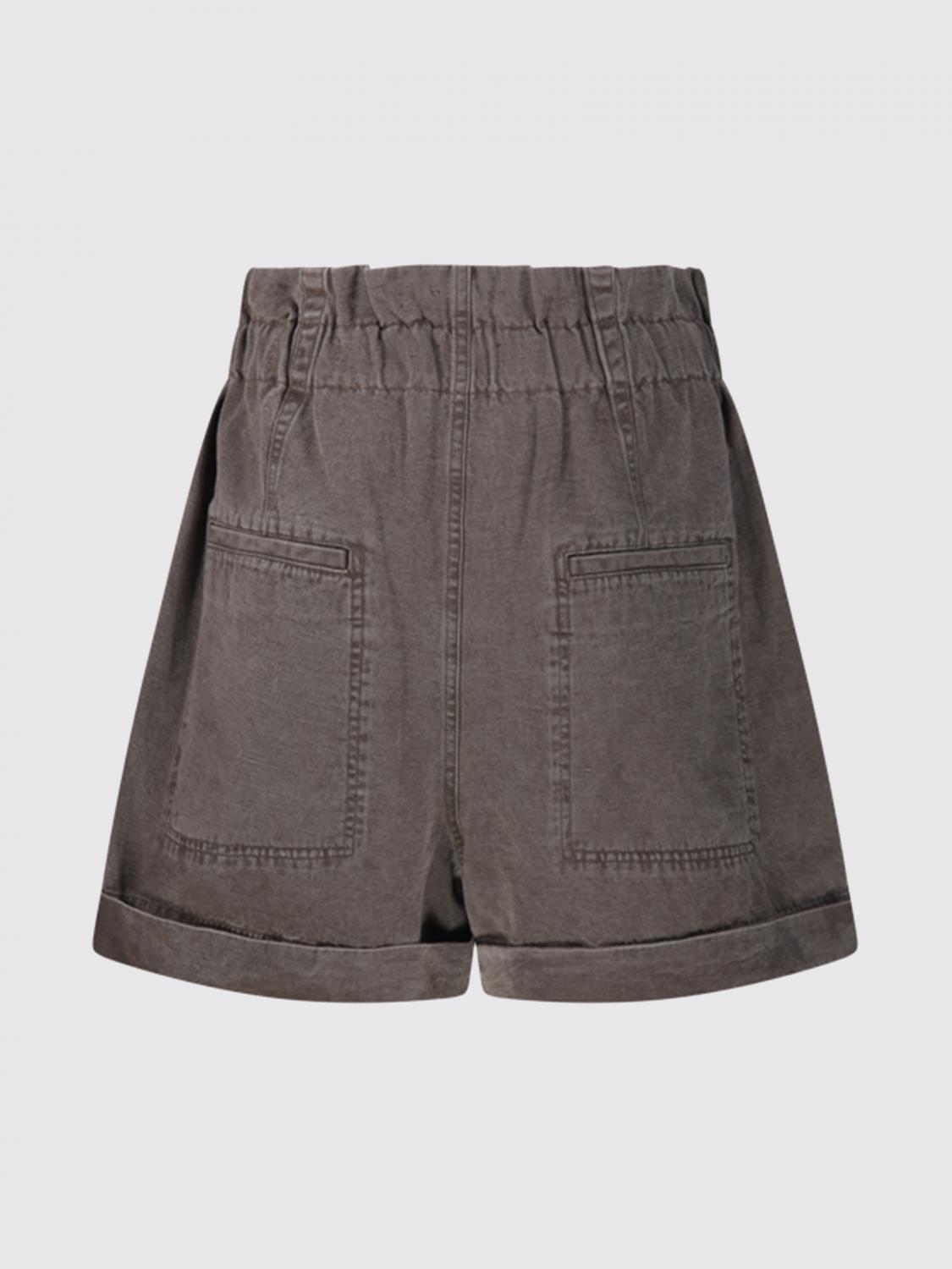 ISABEL MARANT ETOILE JEANS: Pantaloncini Isabel Marant Etoile in denim , Marrone - Img 3