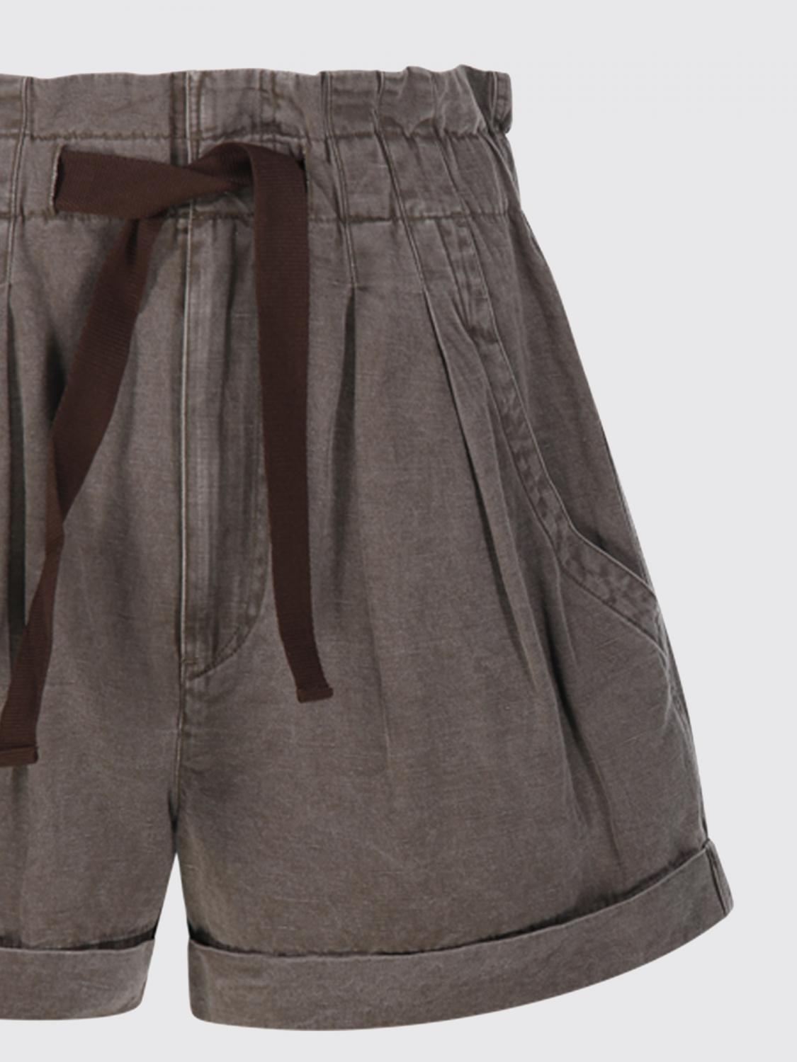 ISABEL MARANT ETOILE JEANS: Pantaloncini Isabel Marant Etoile in denim , Marrone - Img 4