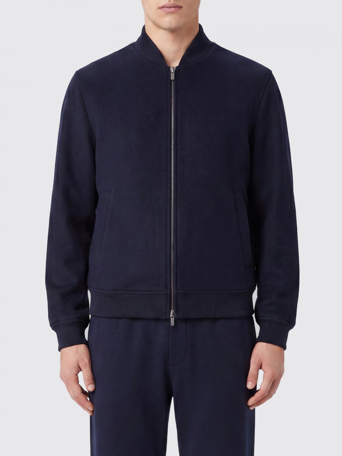 BRUNELLO CUCINELLI VESTE: Blouson bomber en cachemire Brunello Cucinelli, Bleu - Img 1