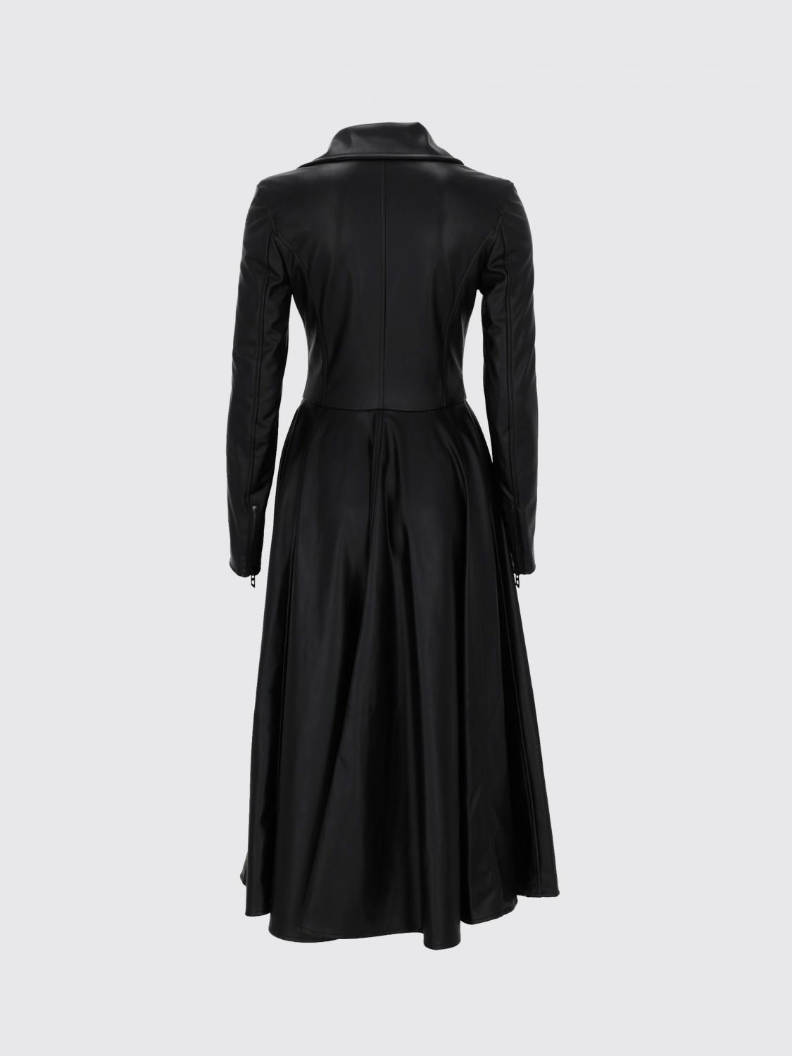 DIESEL ABITO: Abito D-Ragon midi Diesel in pelle sintetica , Nero - Img 3