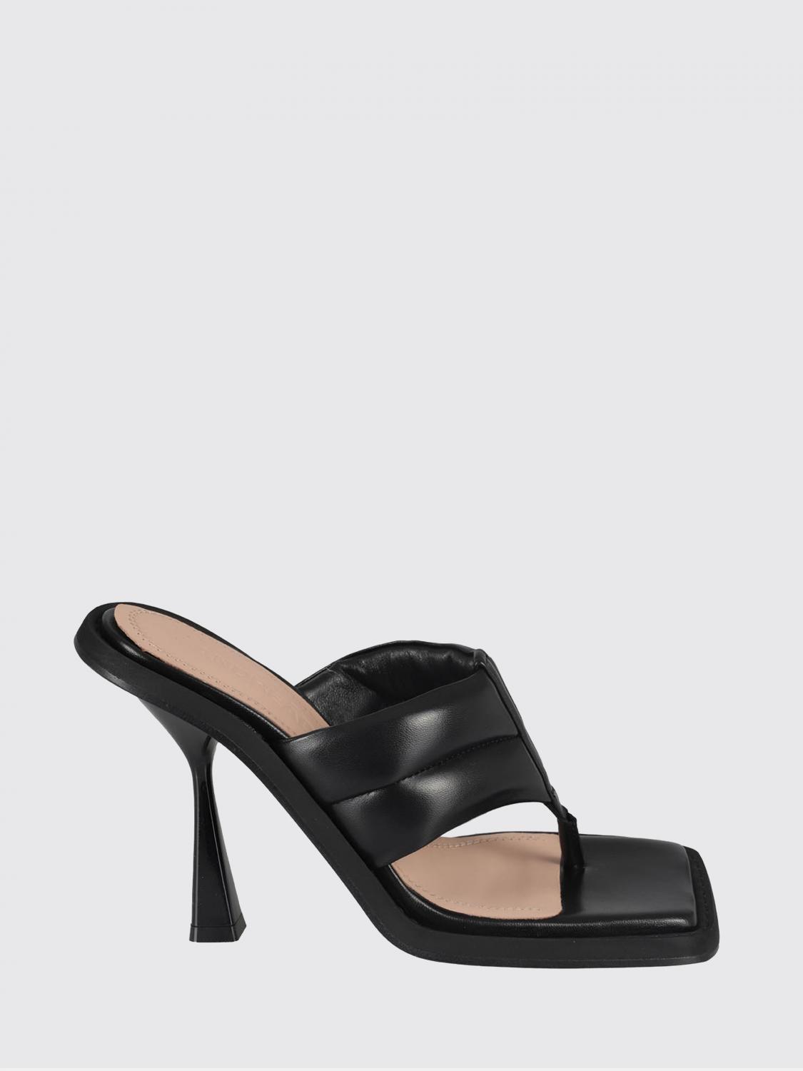ANDREADAMO SANDALIAS DE TACÓN: Sandalia de napa Andreadamo, Negro - Img 1