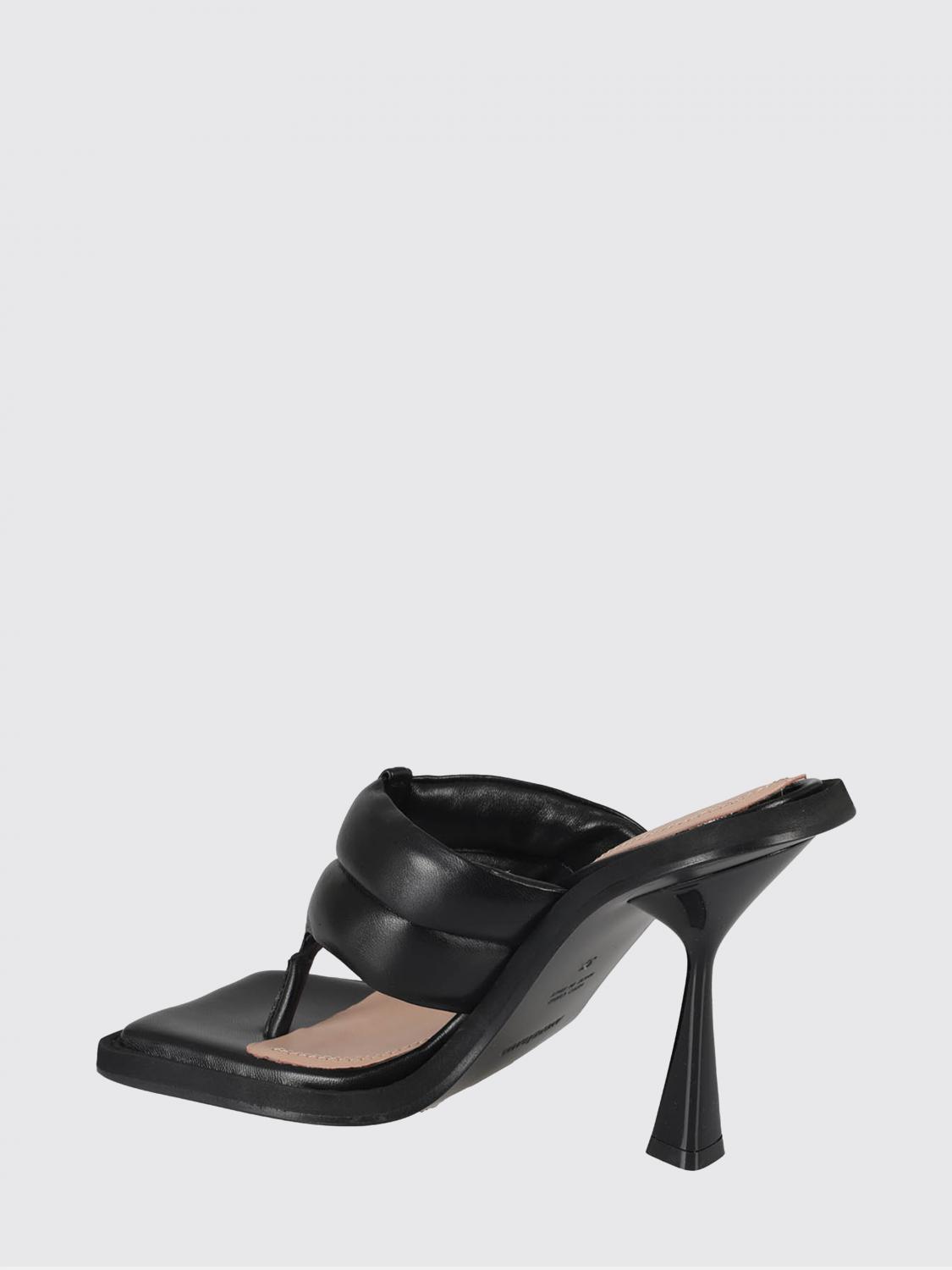 ANDREADAMO SANDALIAS DE TACÓN: Sandalia de napa Andreadamo, Negro - Img 3