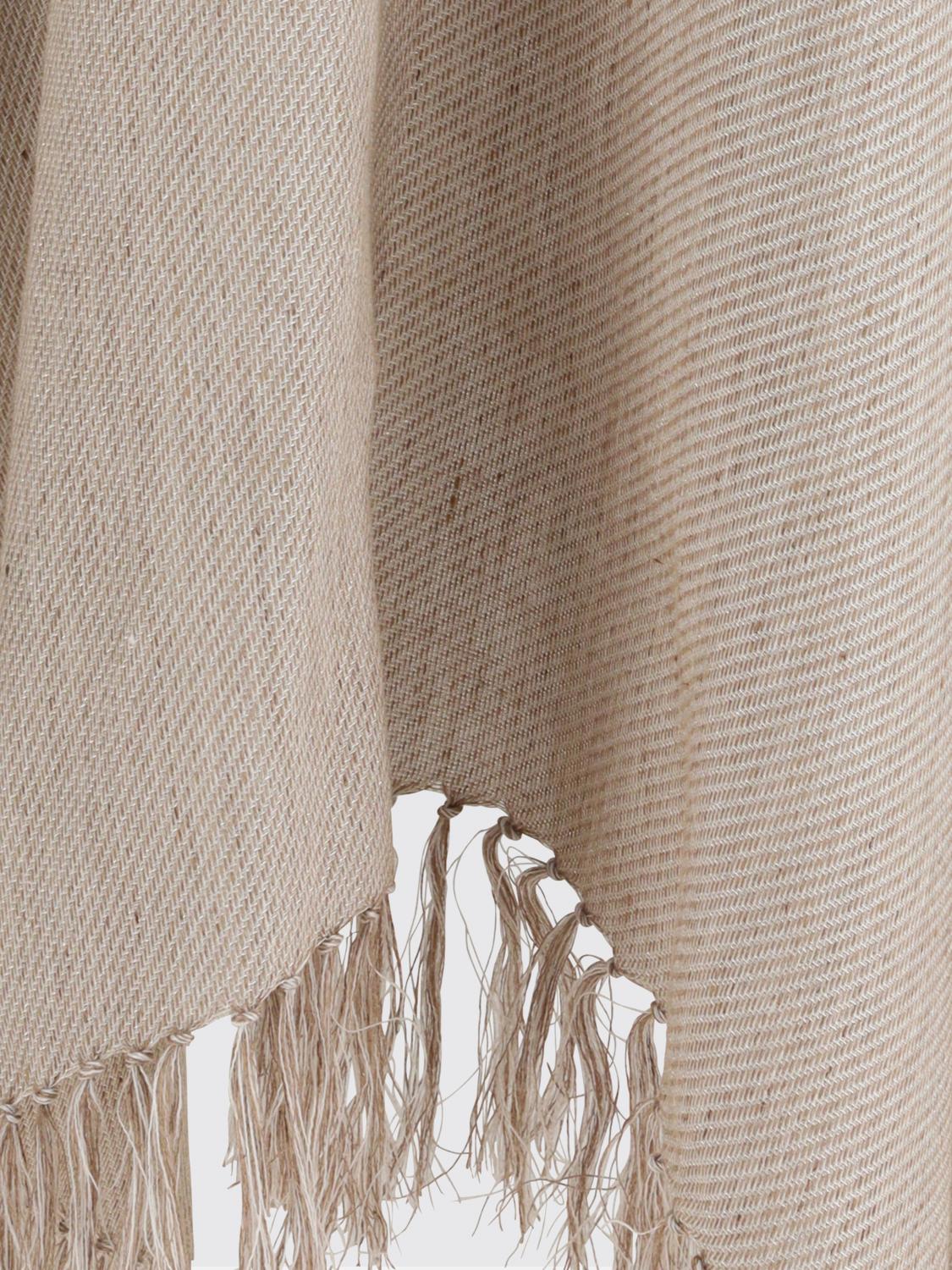BRUNELLO CUCINELLI ABRIGO: Capa Brunello Cucinelli de lino y viscosa, Beige - Img 4