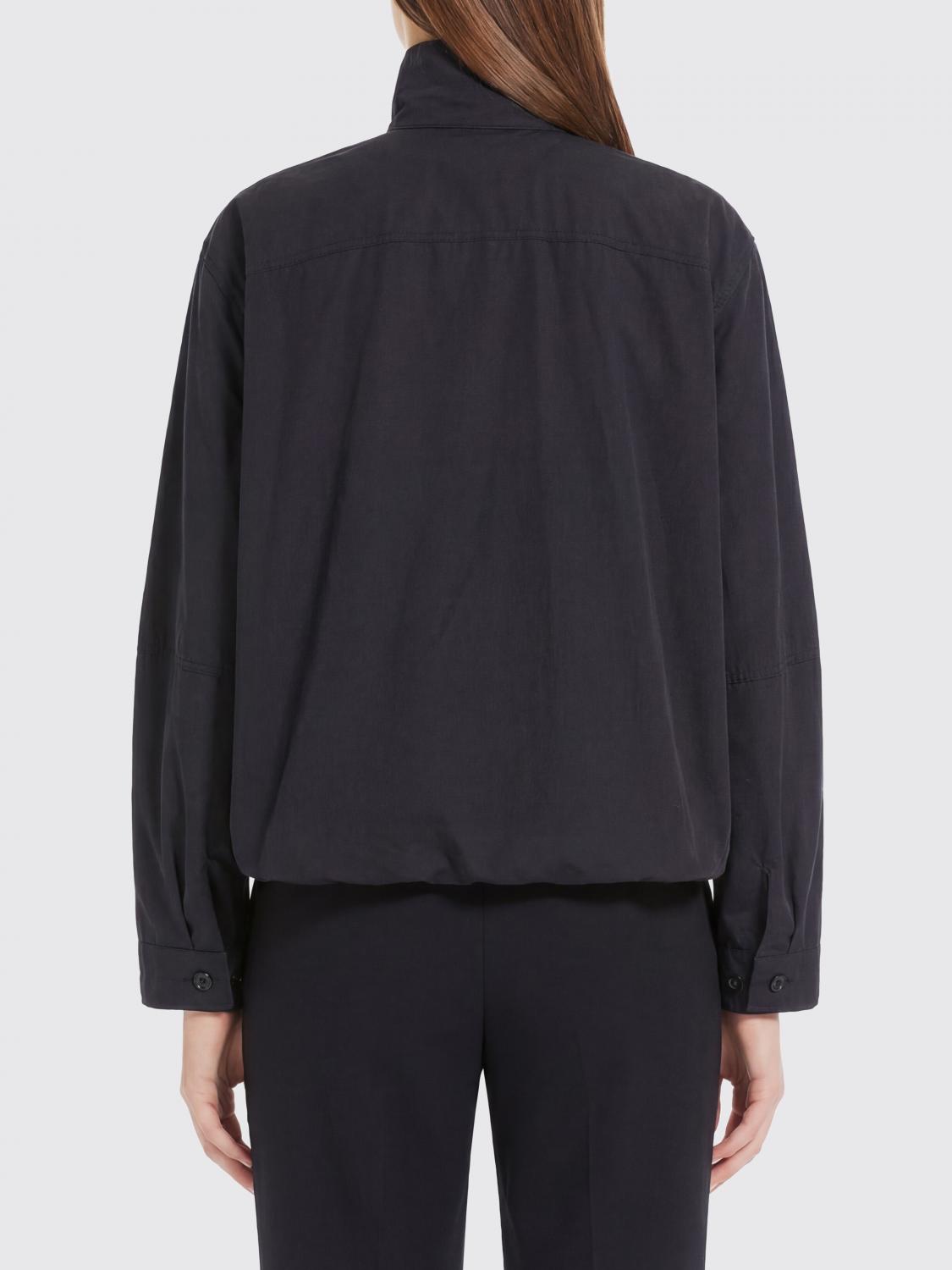 LEMAIRE CHAQUETA: Chaqueta Lemaire de algodón drapeado, Azul Oscuro - Img 2