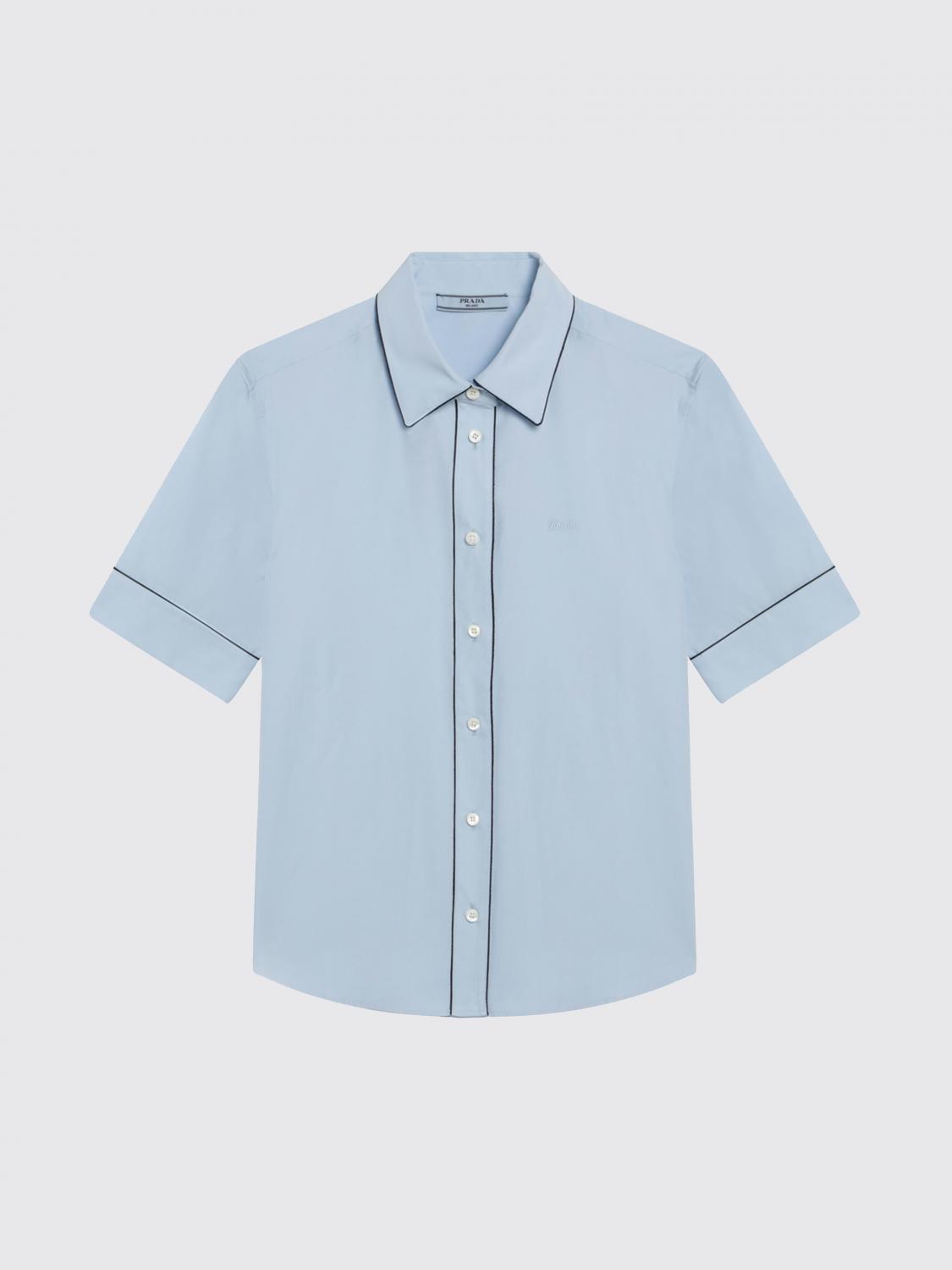 PRADA CAMICIA: Camicia Prada in cotone , Azzurro - Img 1