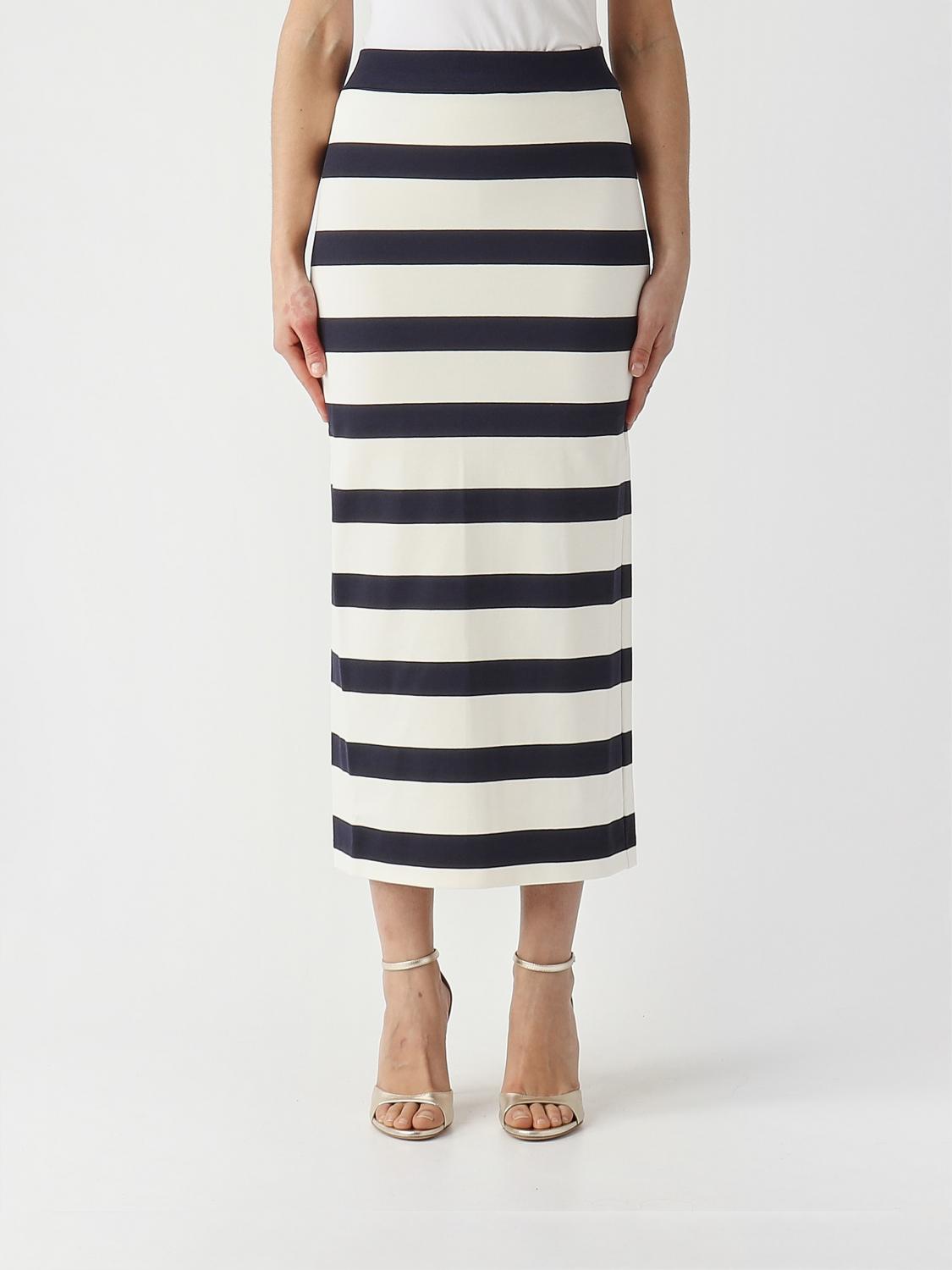 MM MAX MARA FALDA: Falda de satén MM Max Mara, Blanco 2 - Img 1