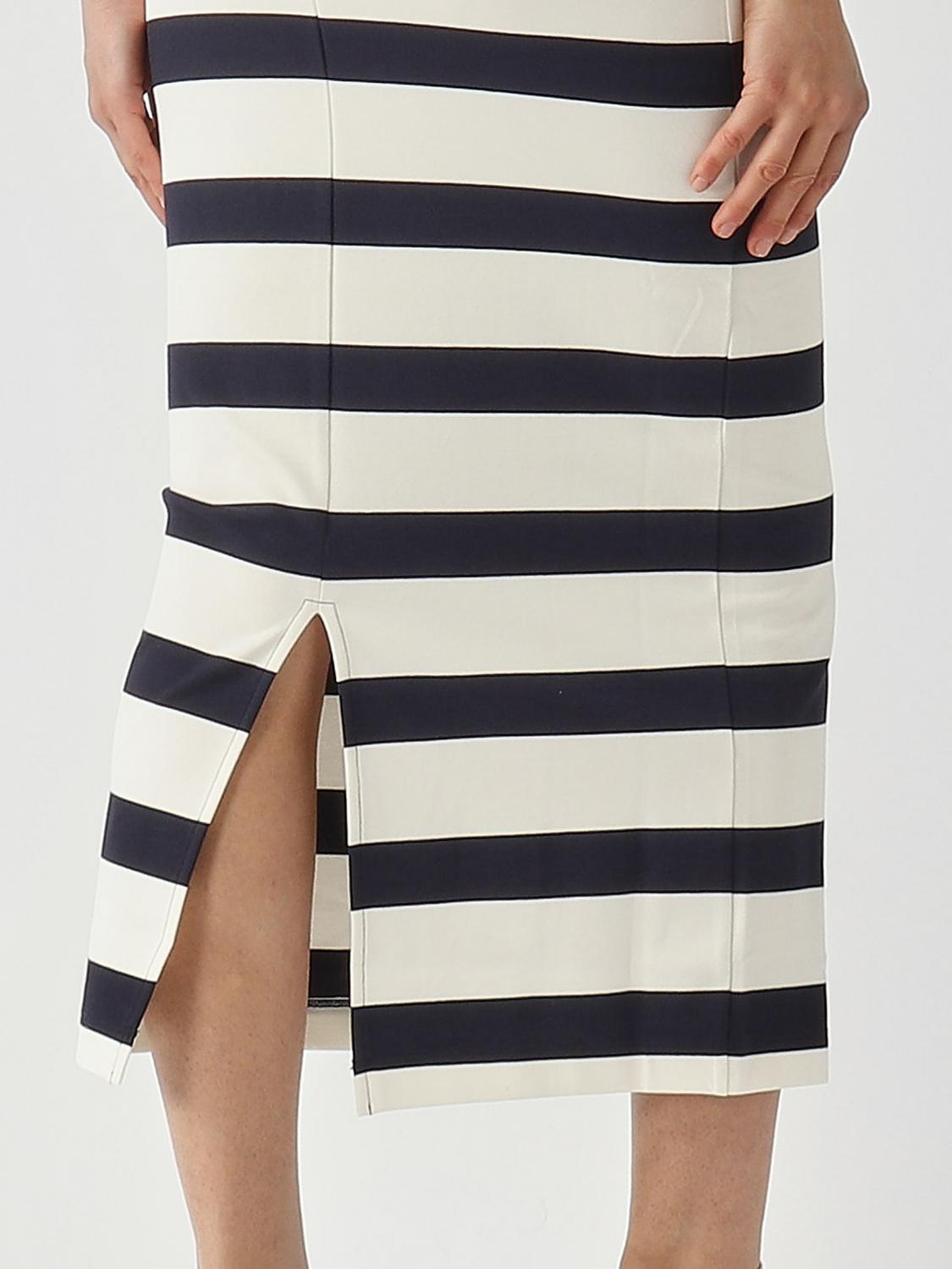 MM MAX MARA FALDA: Falda de satén MM Max Mara, Blanco 2 - Img 5