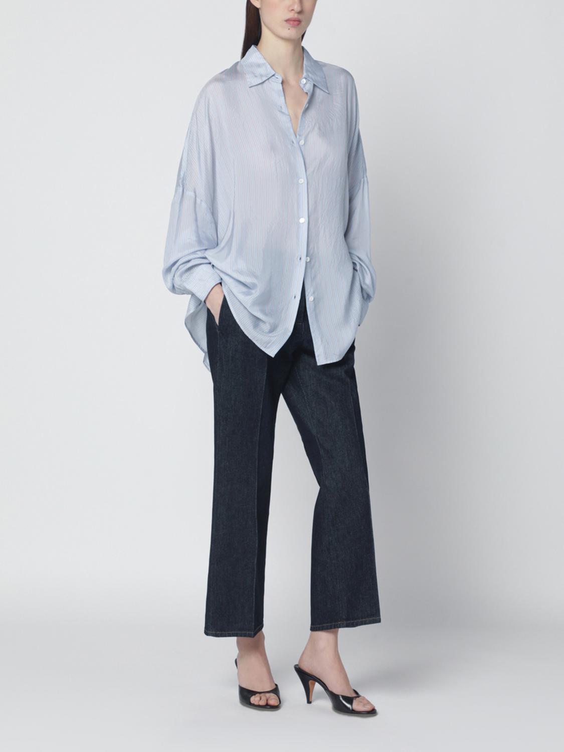 DRIES VAN NOTEN PANTALONI: Pantaloni cropped fit Dries Van Noten in denim , Blue - Img 2