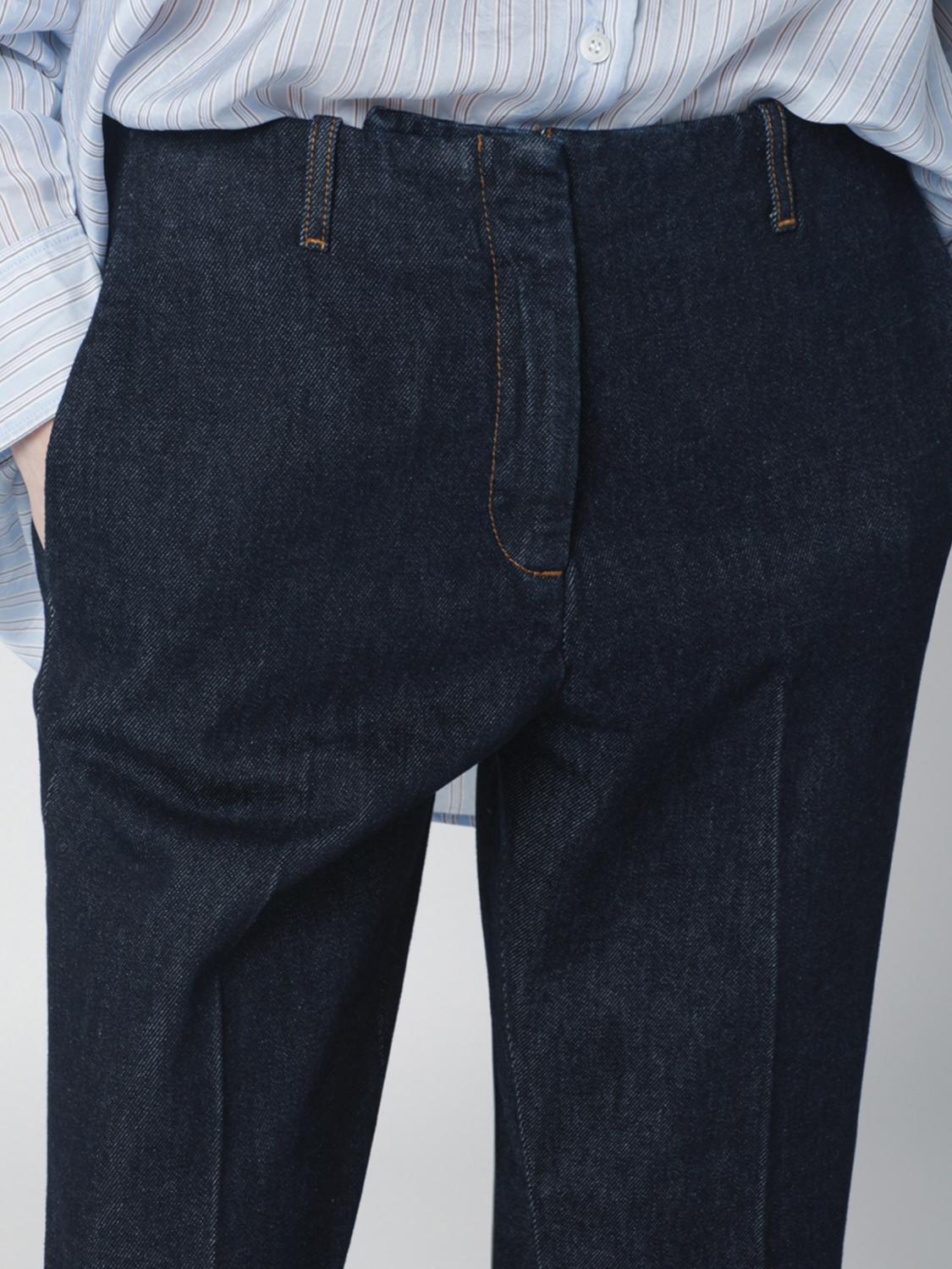 DRIES VAN NOTEN PANTALONI: Pantaloni cropped fit Dries Van Noten in denim , Blue - Img 4