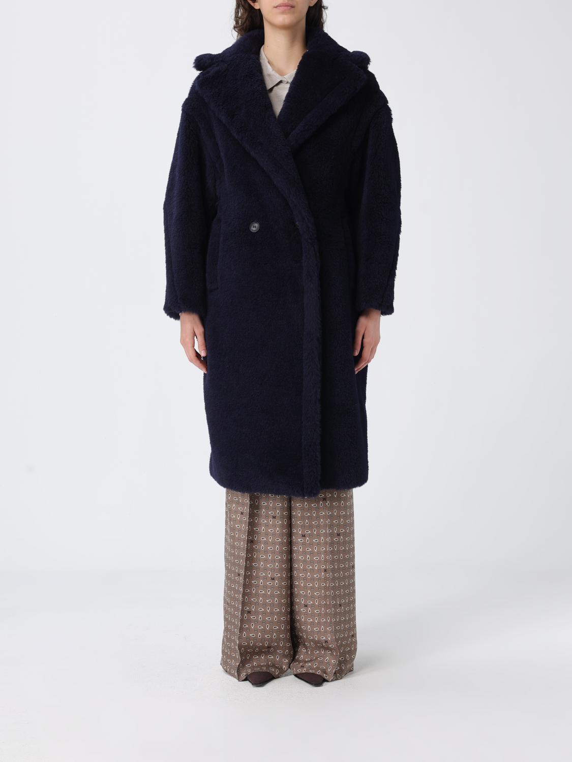 MAX MARA PELLICCIA: Pelliccia in Alpaca Max Mara, Blue - Img 1