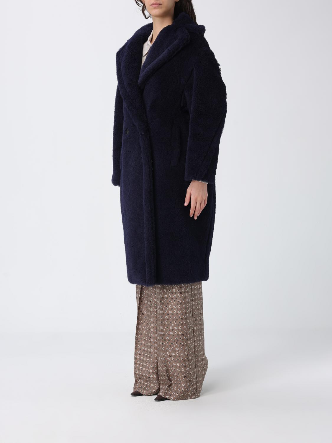 MAX MARA PELLICCIA: Pelliccia in Alpaca Max Mara, Blue - Img 4