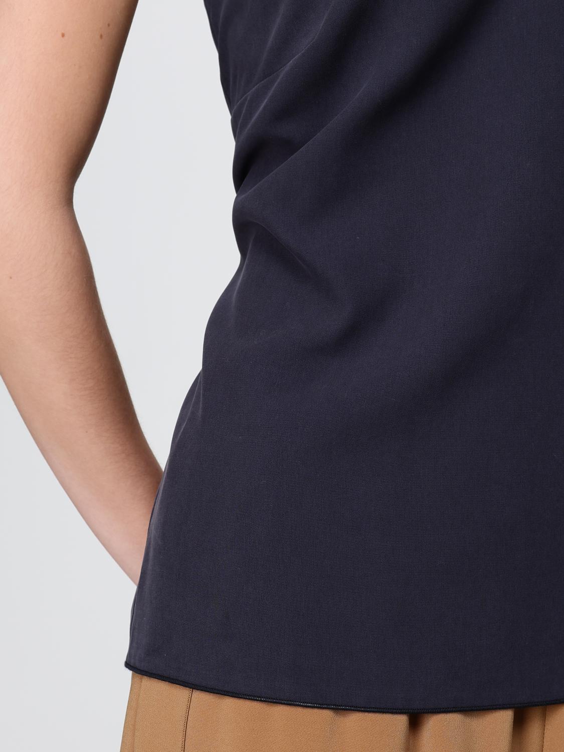 MAX MARA TOP: Top di seta Max Mara, Blue - Img 5