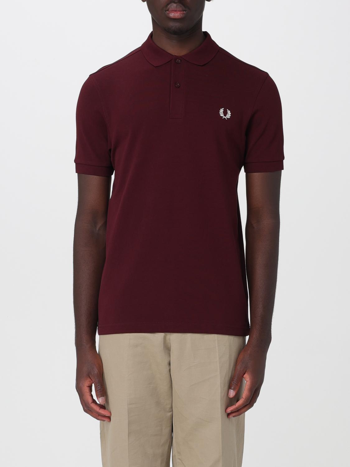 FRED PERRY POLO: Polo de algodón con logo Fred Perry, Granate - Img 1