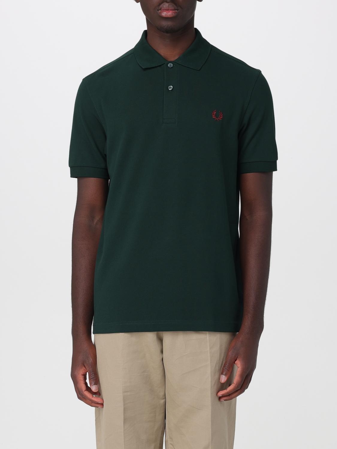 FRED PERRY POLO: Polo de algodón con logo Fred Perry, Verde Bosque - Img 1