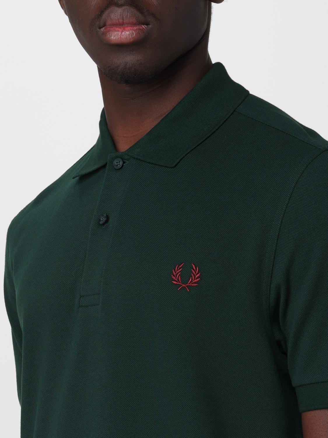 FRED PERRY POLO: Polo de algodón con logo Fred Perry, Verde Bosque - Img 3