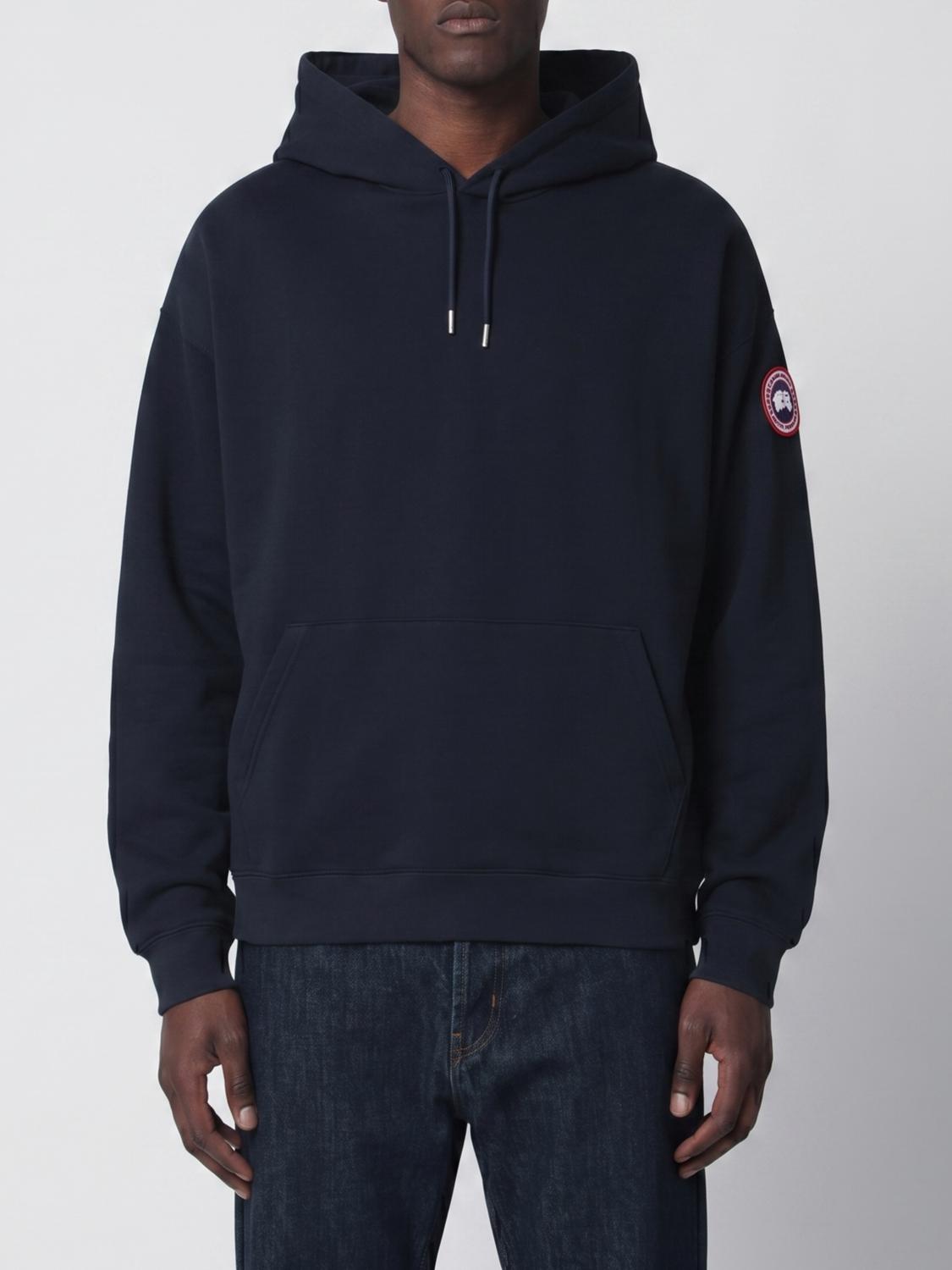 CANADA GOOSE SWEATSHIRT: Baumwoll-Kapuzenpullover Canada Goose, Blau - Img 1