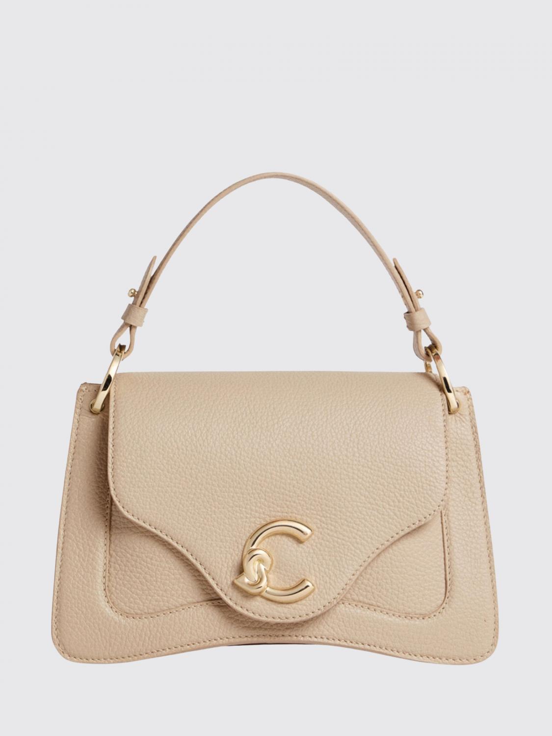 COCCINELLE MINITASCHE: C-Me Mini Tasche aus genarbtem Leder Coccinelle, Beige - Img 1
