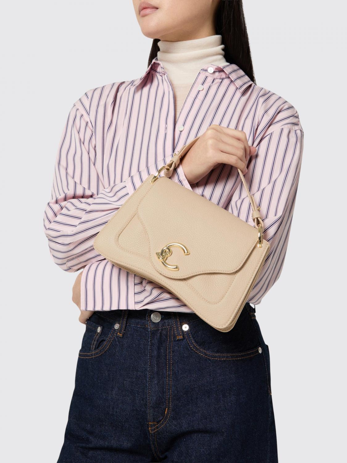 COCCINELLE MINITASCHE: C-Me Mini Tasche aus genarbtem Leder Coccinelle, Beige - Img 2