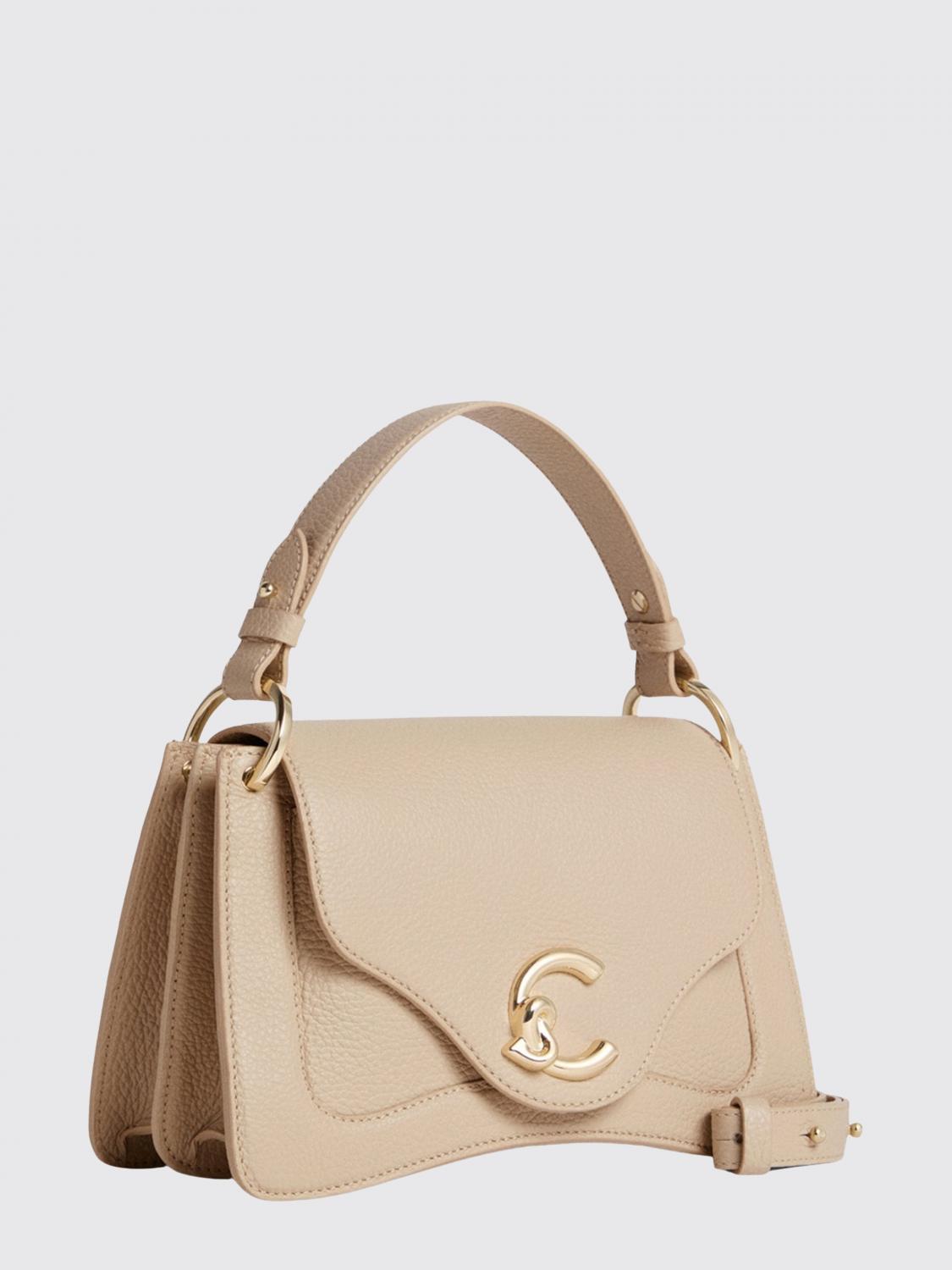 COCCINELLE MINITASCHE: C-Me Mini Tasche aus genarbtem Leder Coccinelle, Beige - Img 3