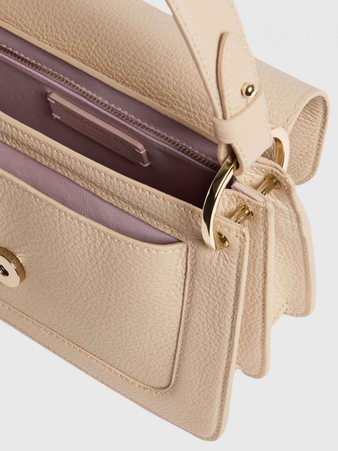 COCCINELLE MINITASCHE: C-Me Mini Tasche aus genarbtem Leder Coccinelle, Beige - Img 4