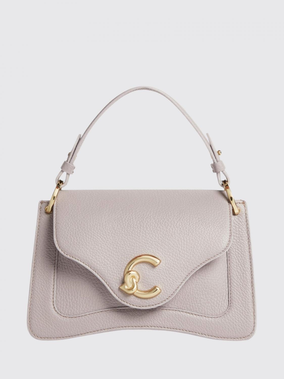 COCCINELLE MINI BOLSO: Bolso C-Me Mini de piel martillada Coccinelle, Blanco 1 - Img 1