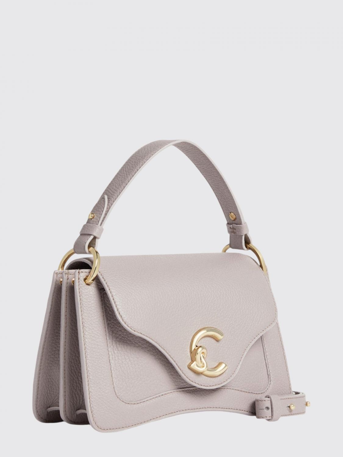 COCCINELLE MINI BOLSO: Bolso C-Me Mini de piel martillada Coccinelle, Blanco 1 - Img 2