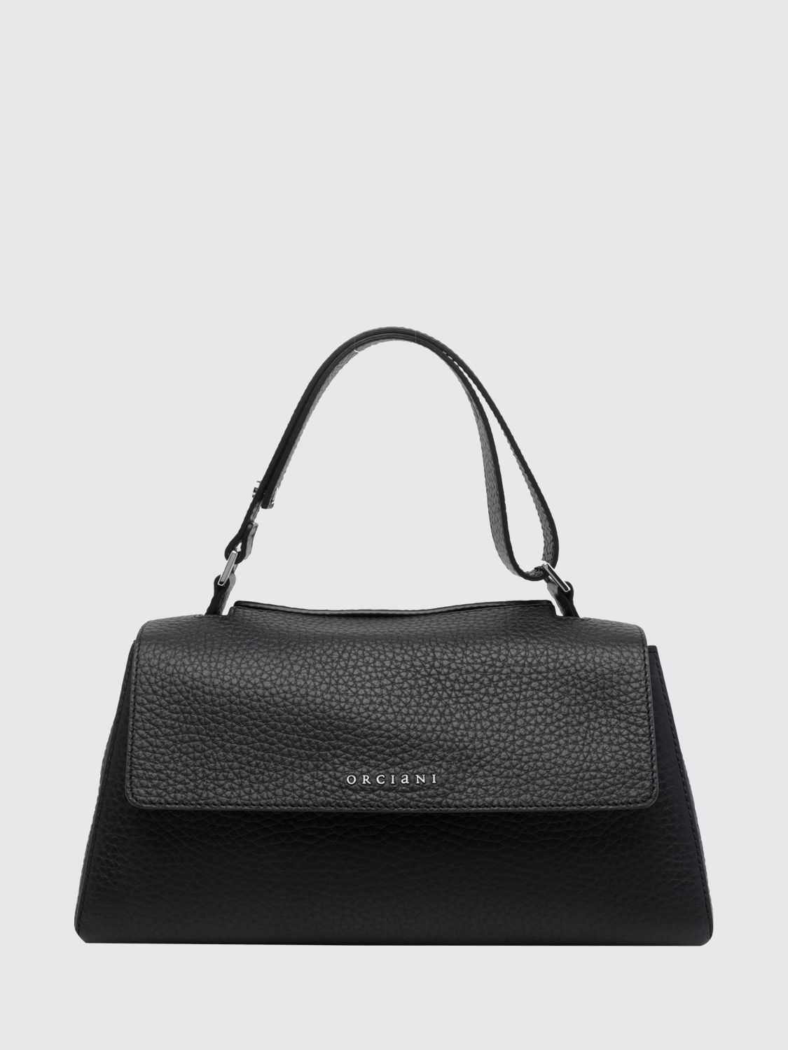 ORCIANI SAC À MAIN: Sac Sveva Longuette en cuir martelé Orciani, Noir - Img 1