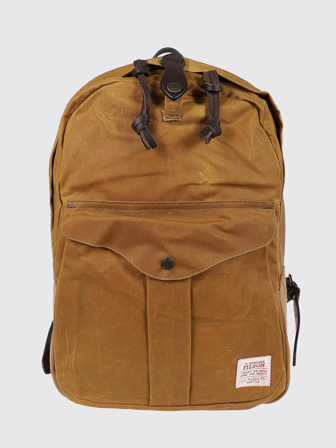 FILSON 백팩: Filson 저니맨 오일 코튼 트윌 백팩, 브라운 - Img 1
