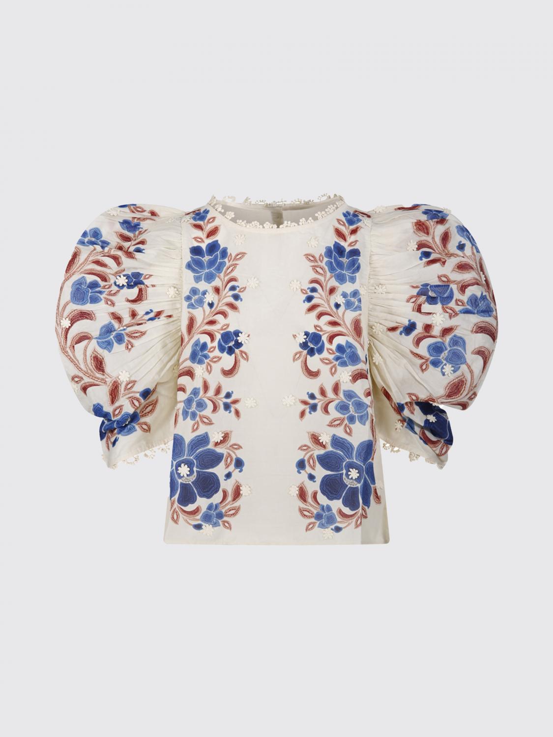 FARM RIO TOP: Top Farm Rio in cotone con stampa floreale , Naturale - Img 2