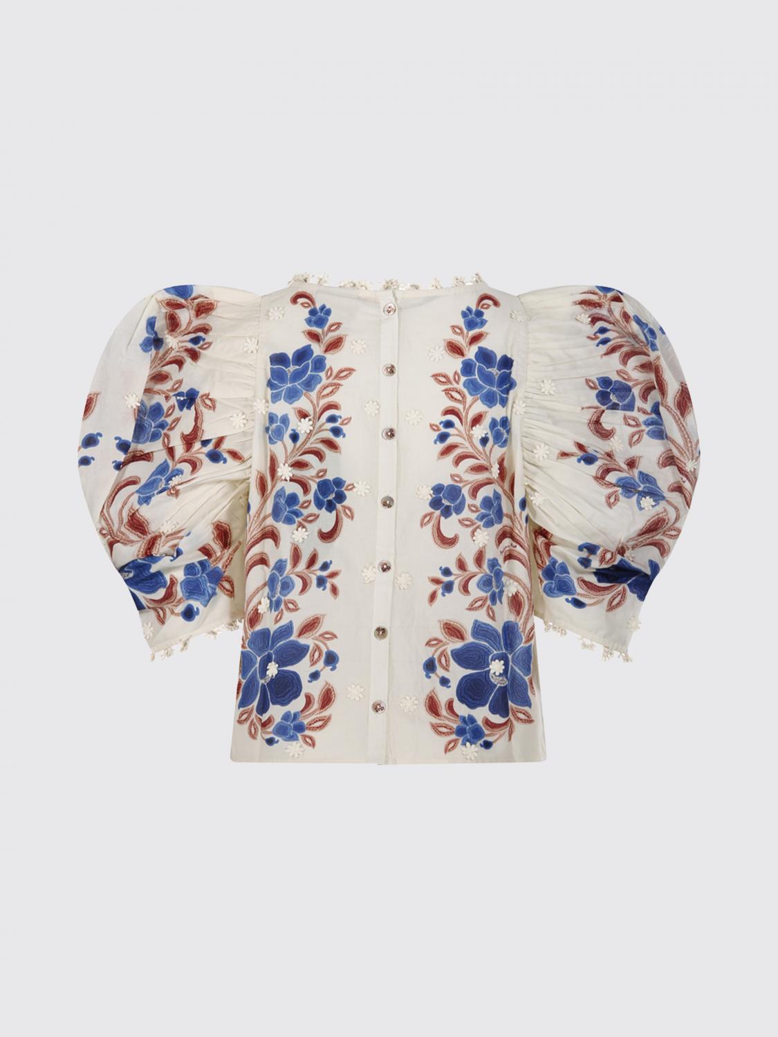 FARM RIO TOP: Top Farm Rio in cotone con stampa floreale , Naturale - Img 3
