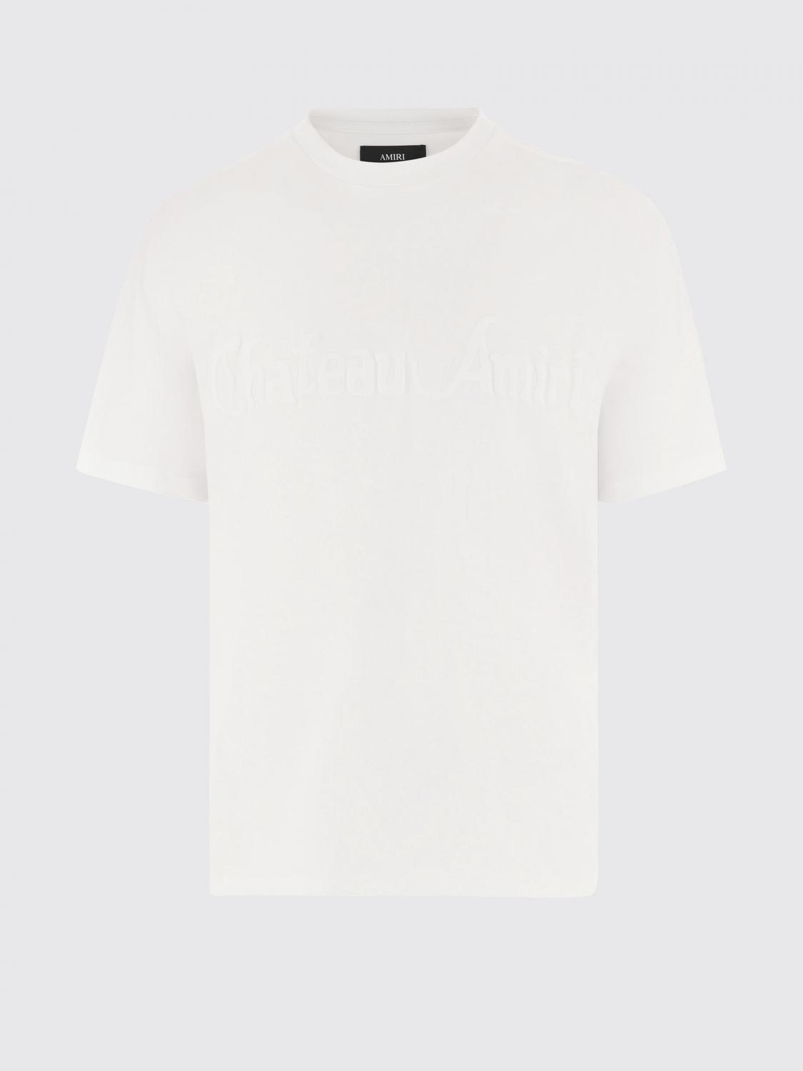 AMIRI CAMISETA: Camiseta de algodón con logo Amiri, Marfil - Img 2