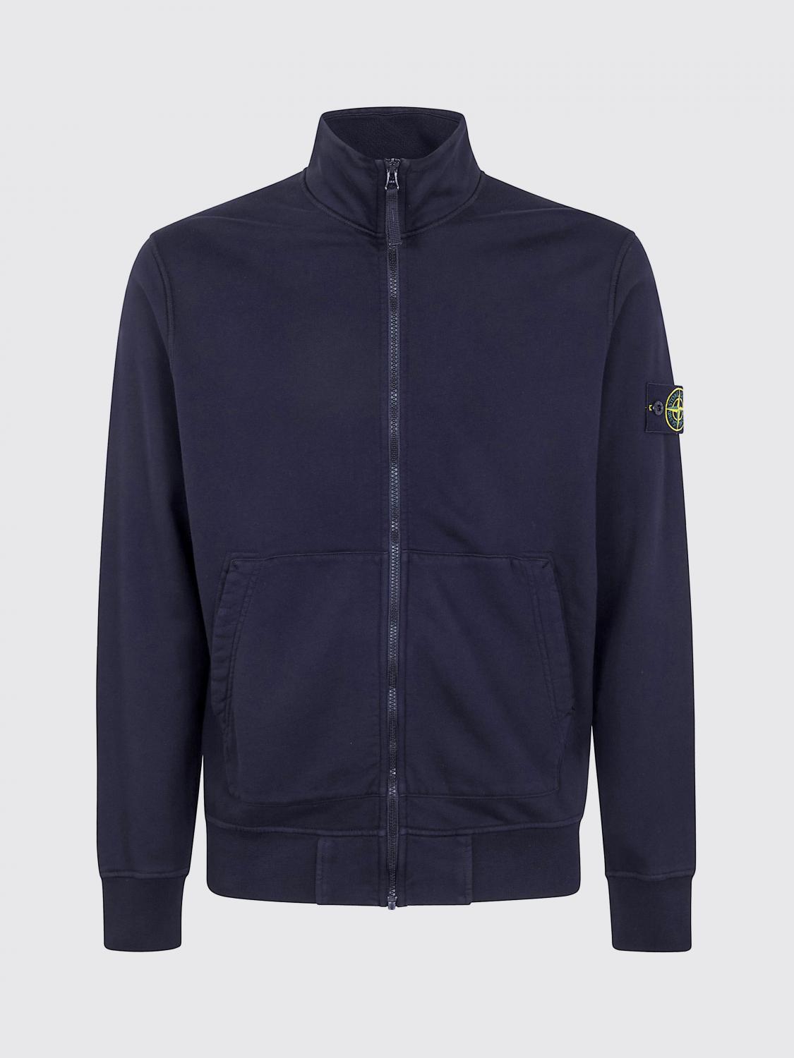 STONE ISLAND SWEATSHIRT: Baumwoll-Sweatshirt mit Reißverschluss Stone Island, Schwarz - Img 2