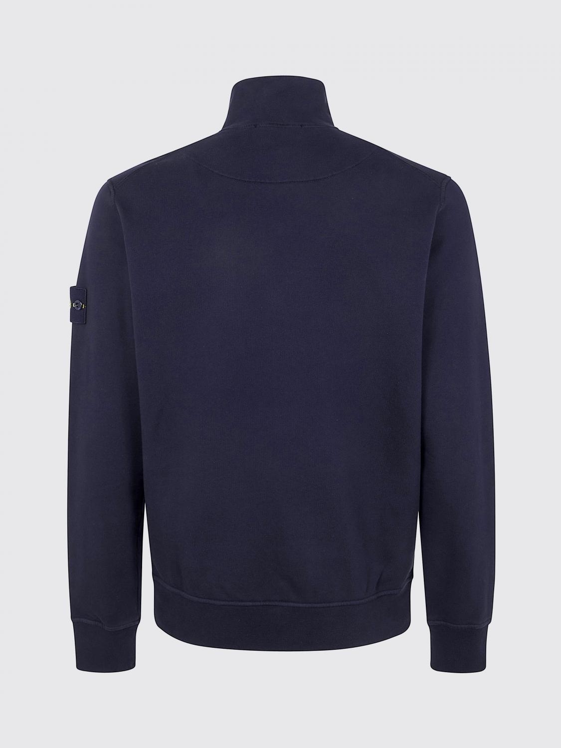STONE ISLAND SWEATSHIRT: Baumwoll-Sweatshirt mit Reißverschluss Stone Island, Schwarz - Img 3