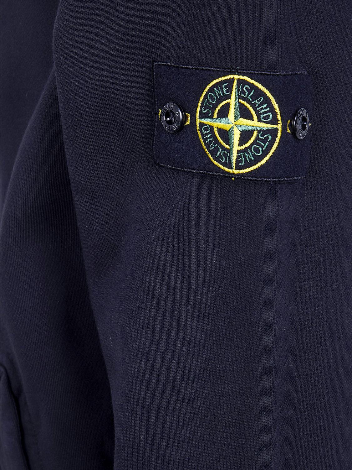 STONE ISLAND SWEATSHIRT: Baumwoll-Sweatshirt mit Reißverschluss Stone Island, Schwarz - Img 4