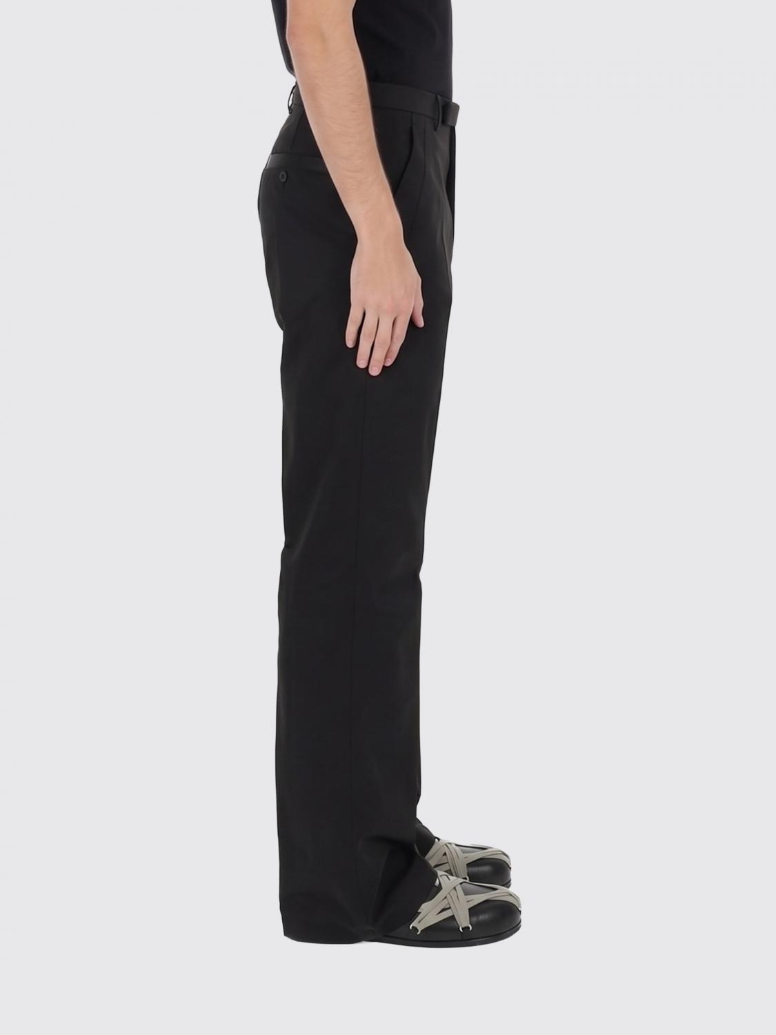 RICK OWENS パンツ: Rick Owens クレープワイドレッグパンツ, ブラック - Img 3