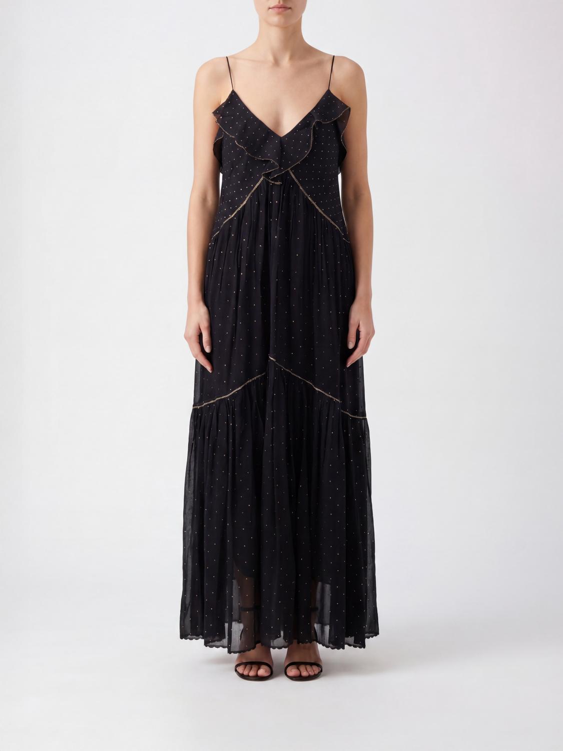 ISABEL MARANT ETOILE ABITO: Abito Vasma lungo Isabel Marant Etoile in cotone , Nero - Img 1
