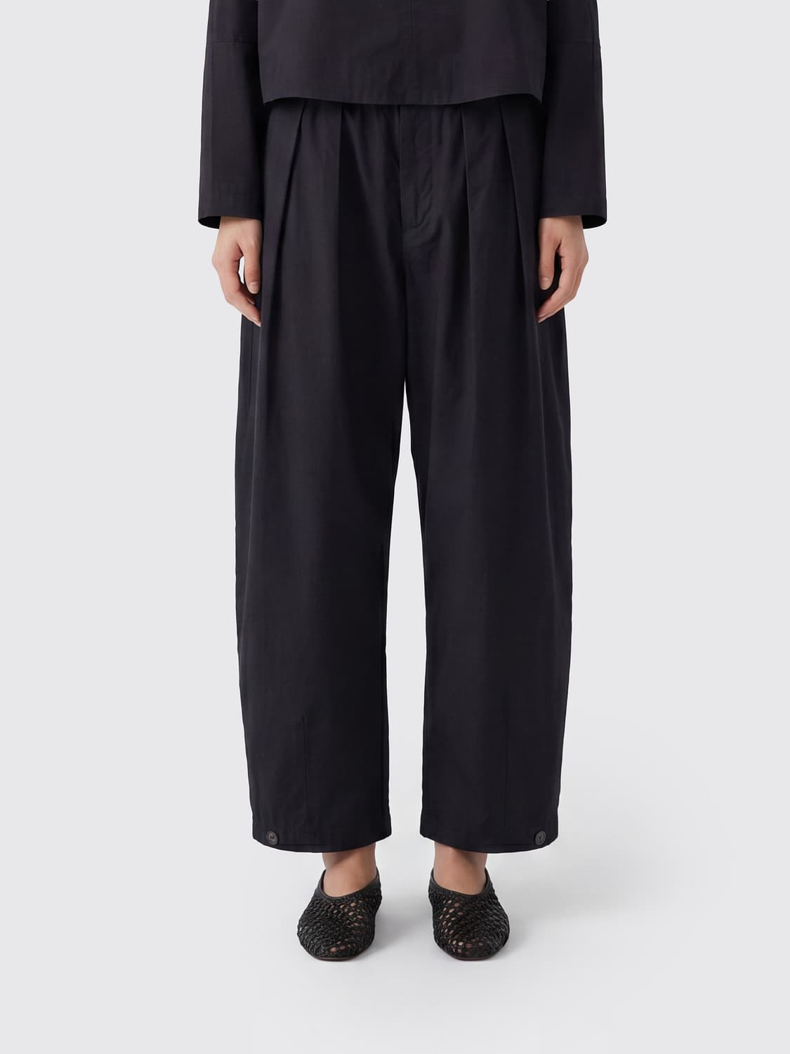 SOEUR PANTALONES: Pantalones cropped de algodón Soeur, Negro - Img 1