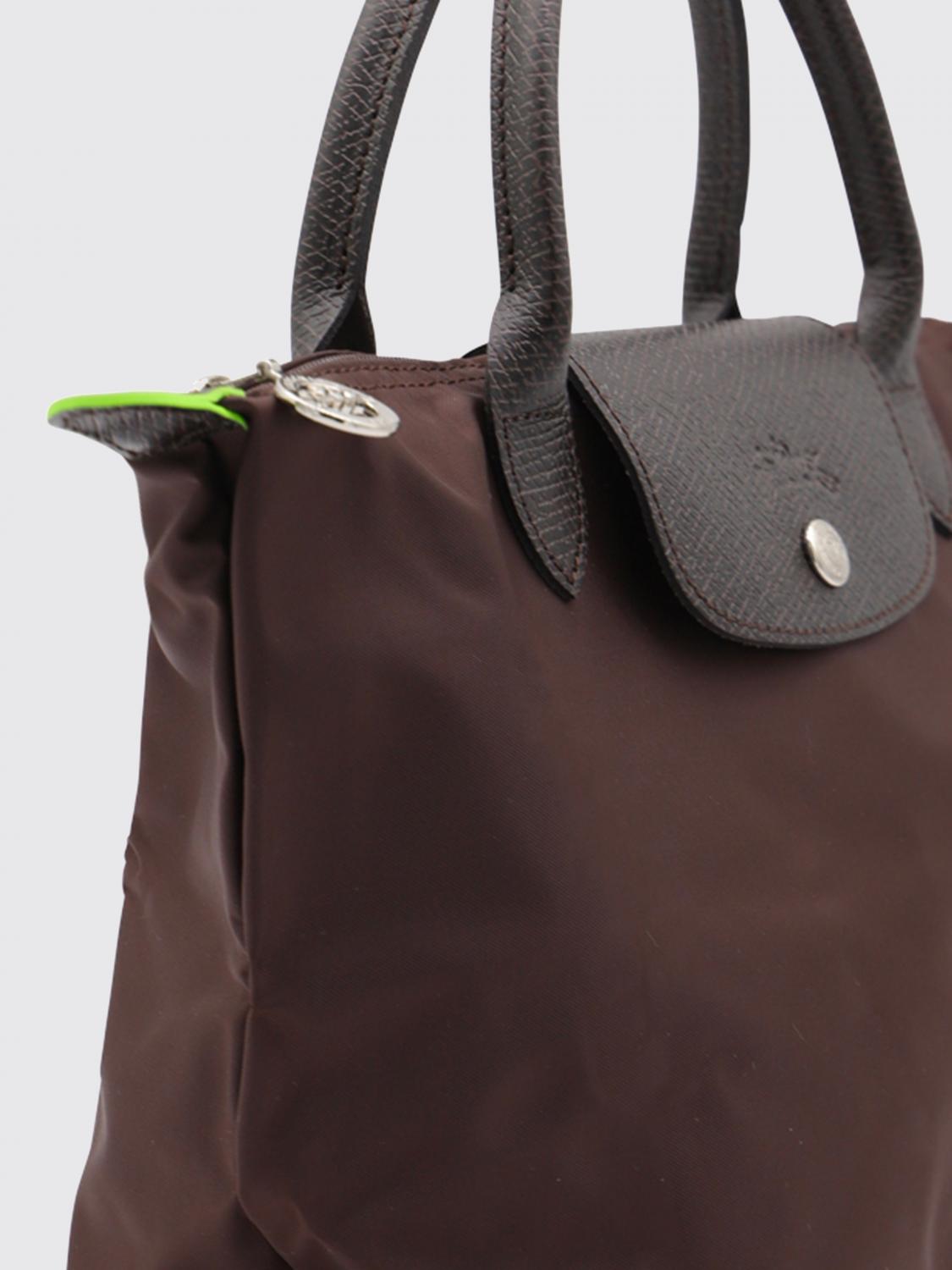 LONGCHAMP BORSA MINI: Borsa Le Pliage Green S Longchamp in nylon riciclato , Marrone - Img 3