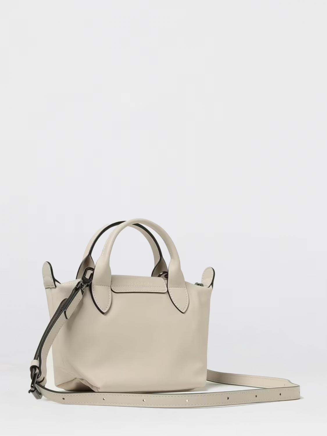 LONGCHAMP BORSA MINI: Borsa Le Pliage Xtra Longchamp in pelle, Ecru - Img 2