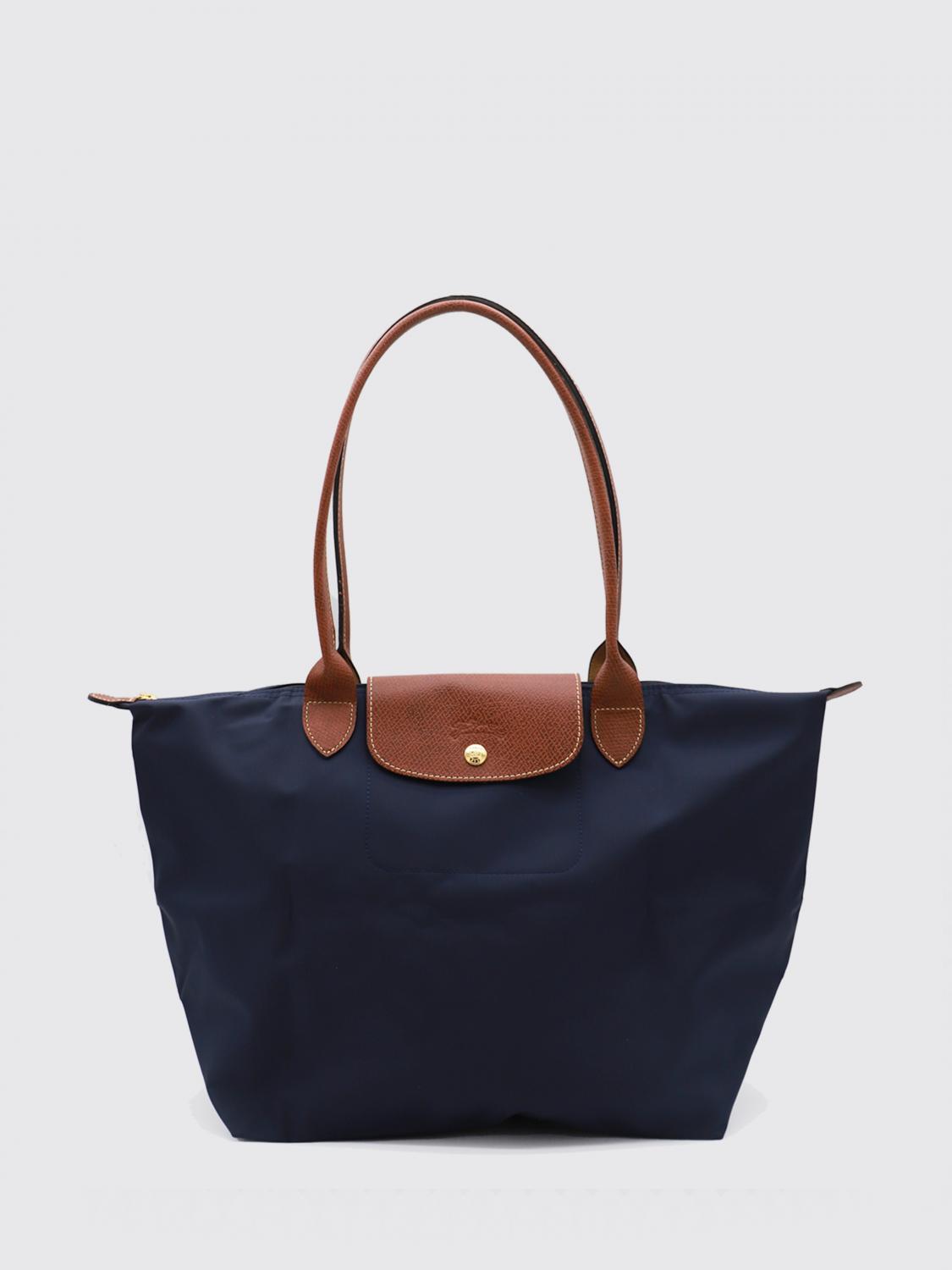 LONGCHAMP SCHULTERTASCHE: Le Pliage Original L Tasche aus Nylon Longchamp, Blau - Img 1