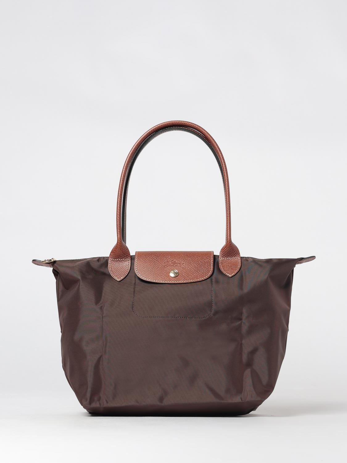 LONGCHAMP BOLSO DE HOMBRO: Bolso Le Pliage Original M de nailon Longchamp, Marrón - Img 1