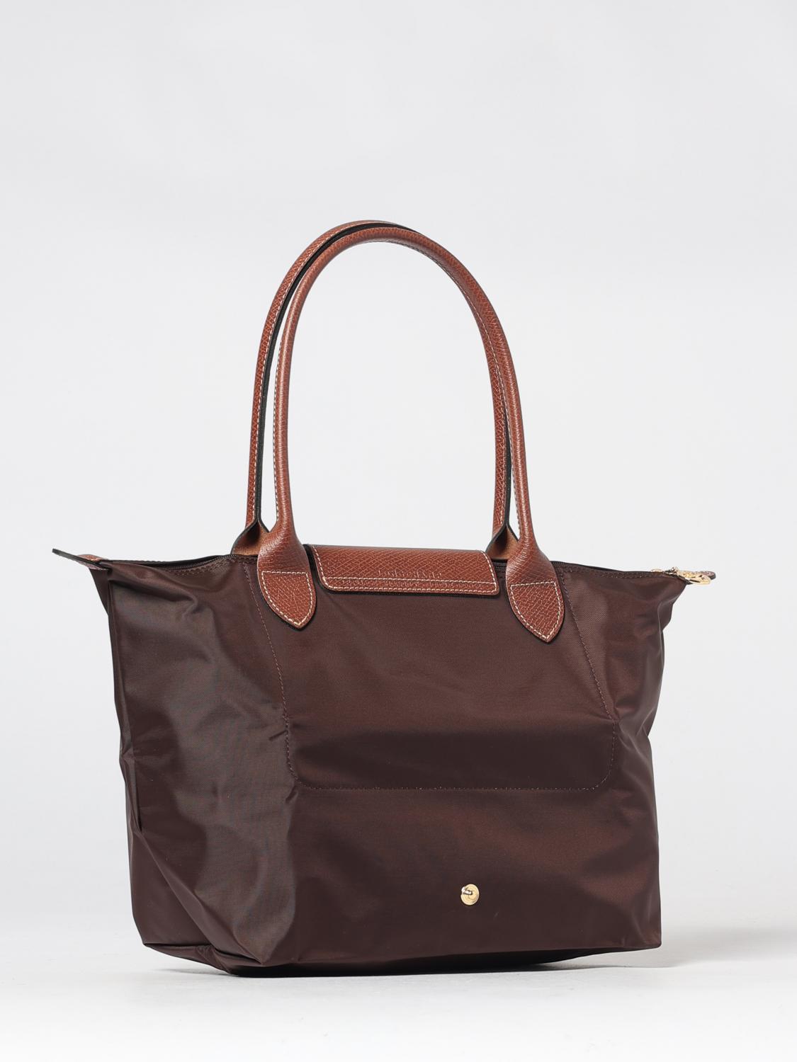 LONGCHAMP BOLSO DE HOMBRO: Bolso Le Pliage Original M de nailon Longchamp, Marrón - Img 2